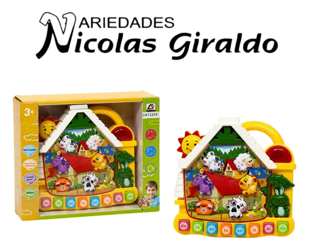Piano infantil pequeño forma casa
