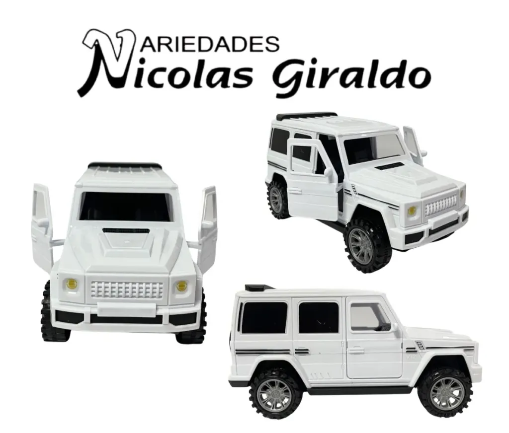 Carro impulso camioneta blanca grande