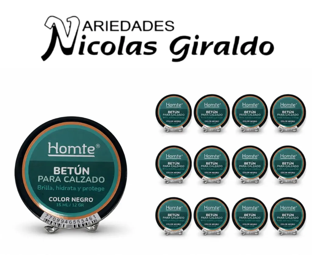 Betun chino homte #1 15ML negro paquete x12