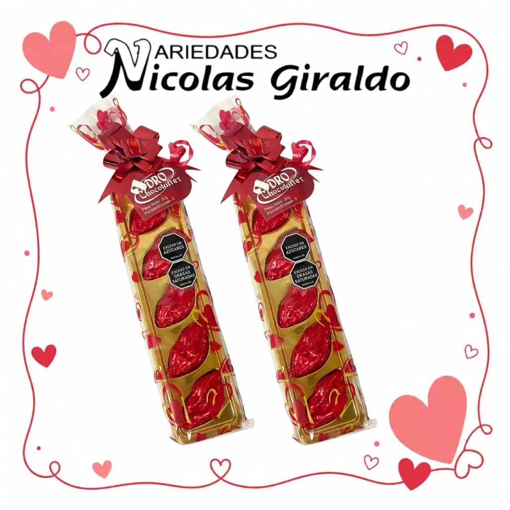 Chocolate adro labios y corazon x5