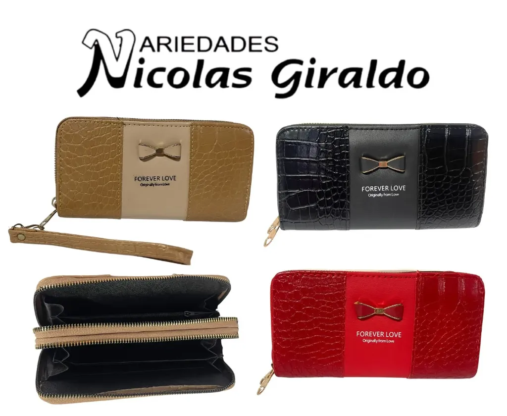 Billetera dama grande doble cierre