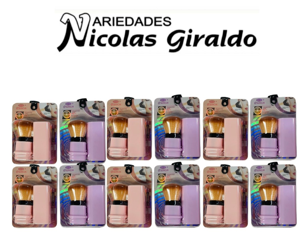Brocha maquillaje carton retractil
