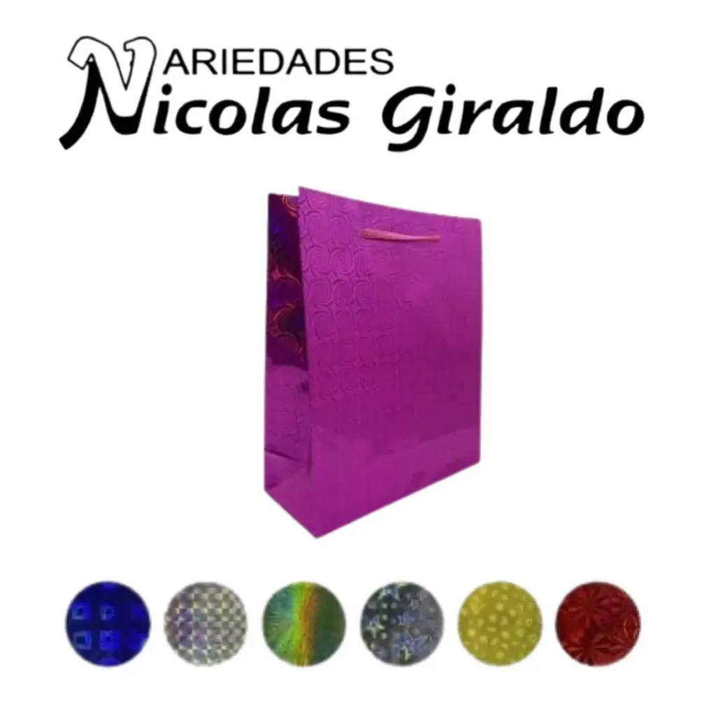 Bolsa regalo tornasol grande 32x45 pqtx12