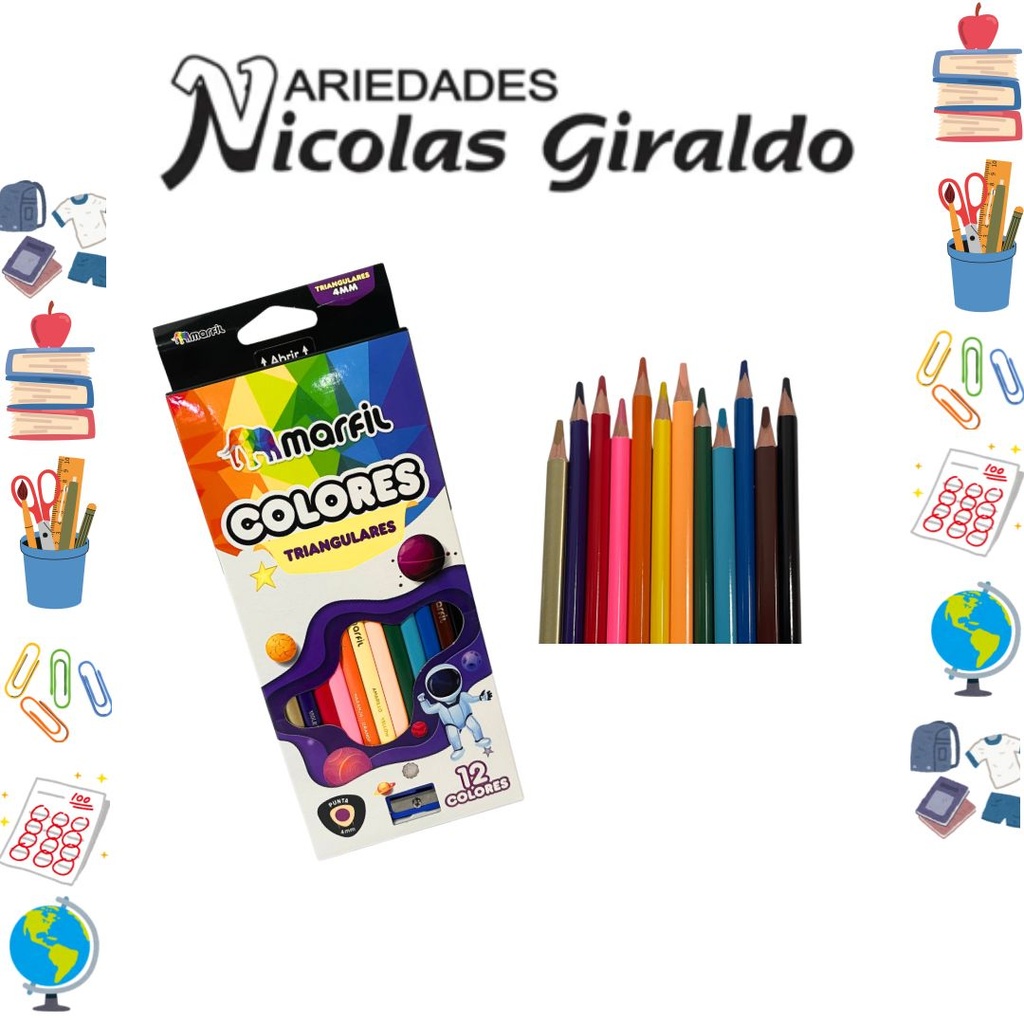 Color marfil triangular x12