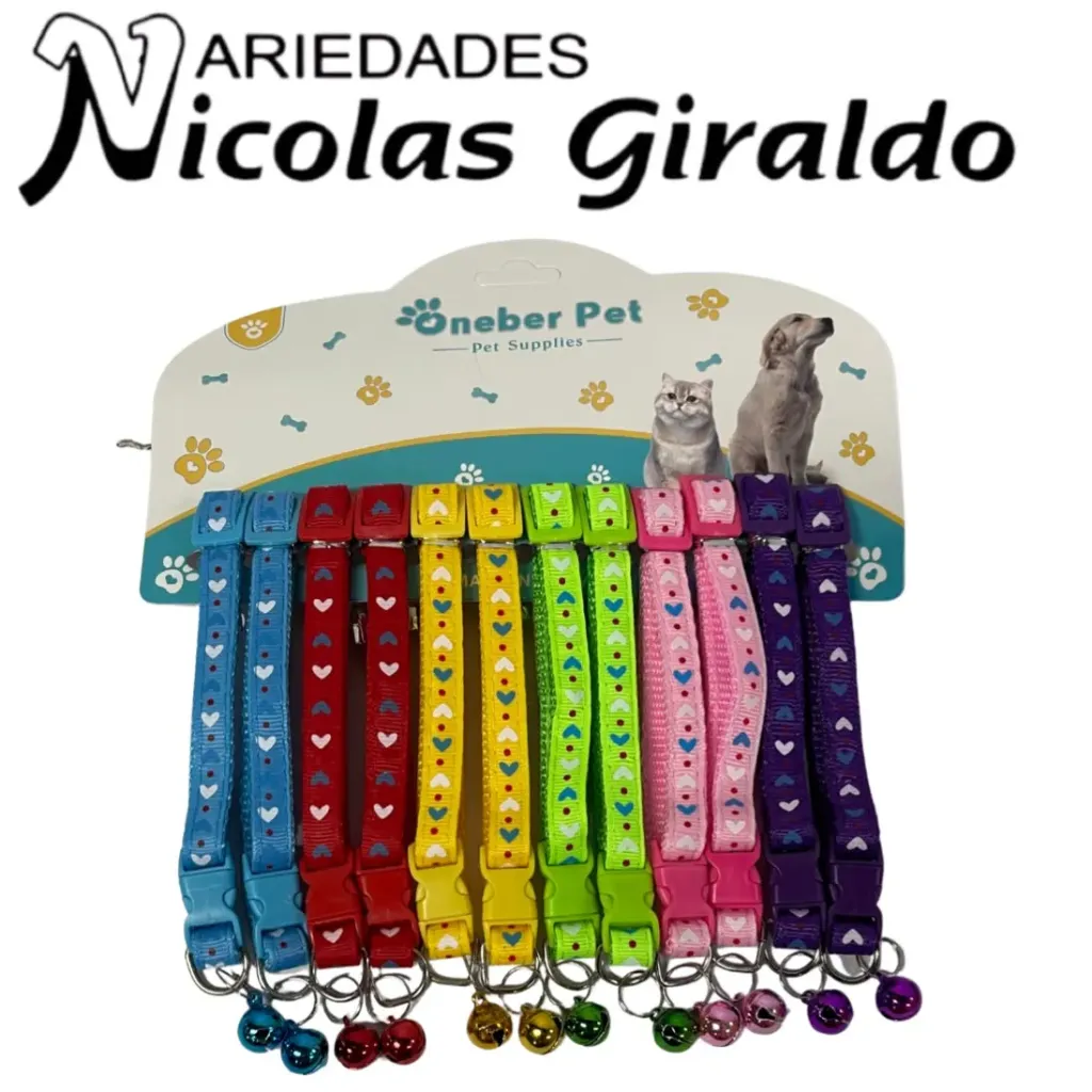 Collar mascota sonajero x12 pequeño