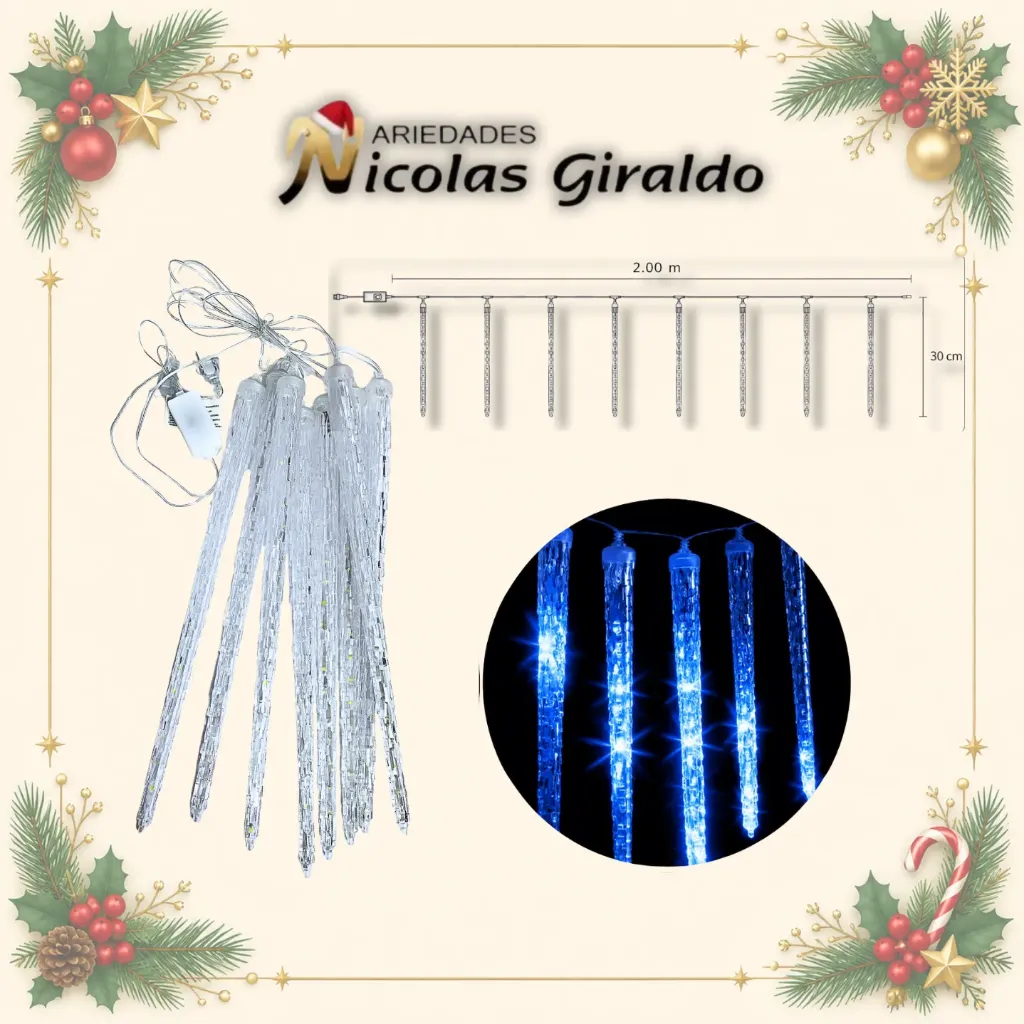 INSTALACION CORTINA HIELO 2MTS X30CM AZUL