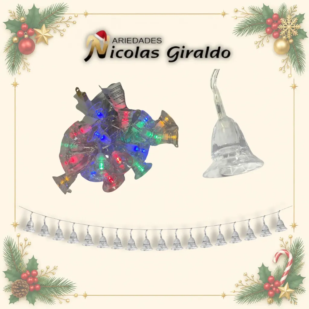 [S3959] INSTALACION FIGURA LED CAMPANA X20L 4 MTS