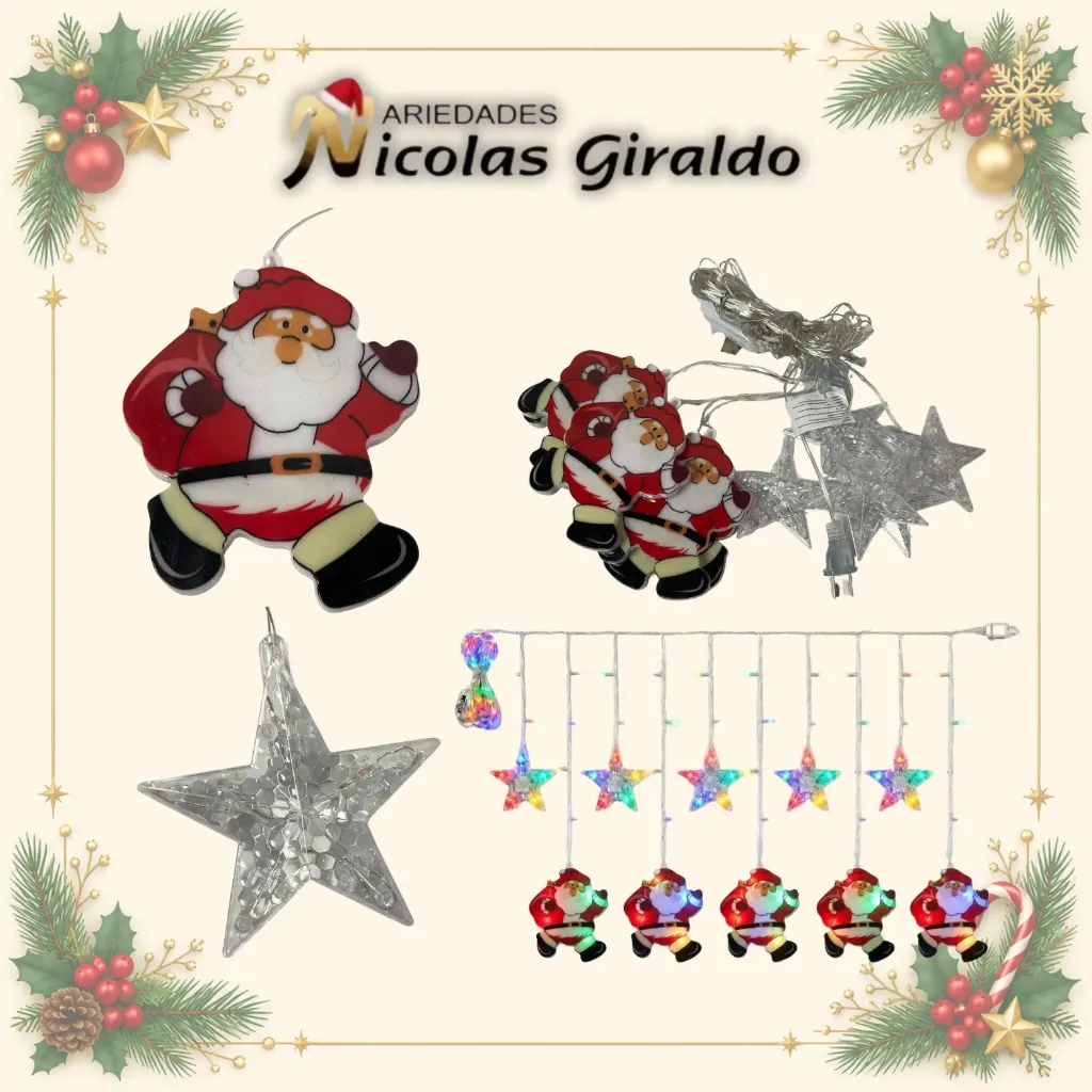 [S4021TM] INSTALACION FIGURA PAPA NOEL LED 100L 3 METROS