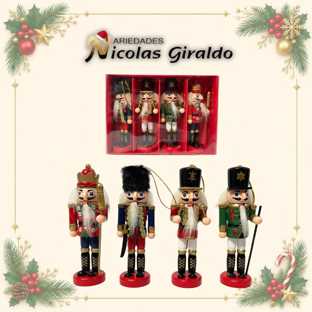 SOLDADITO DE MADERA SET X4