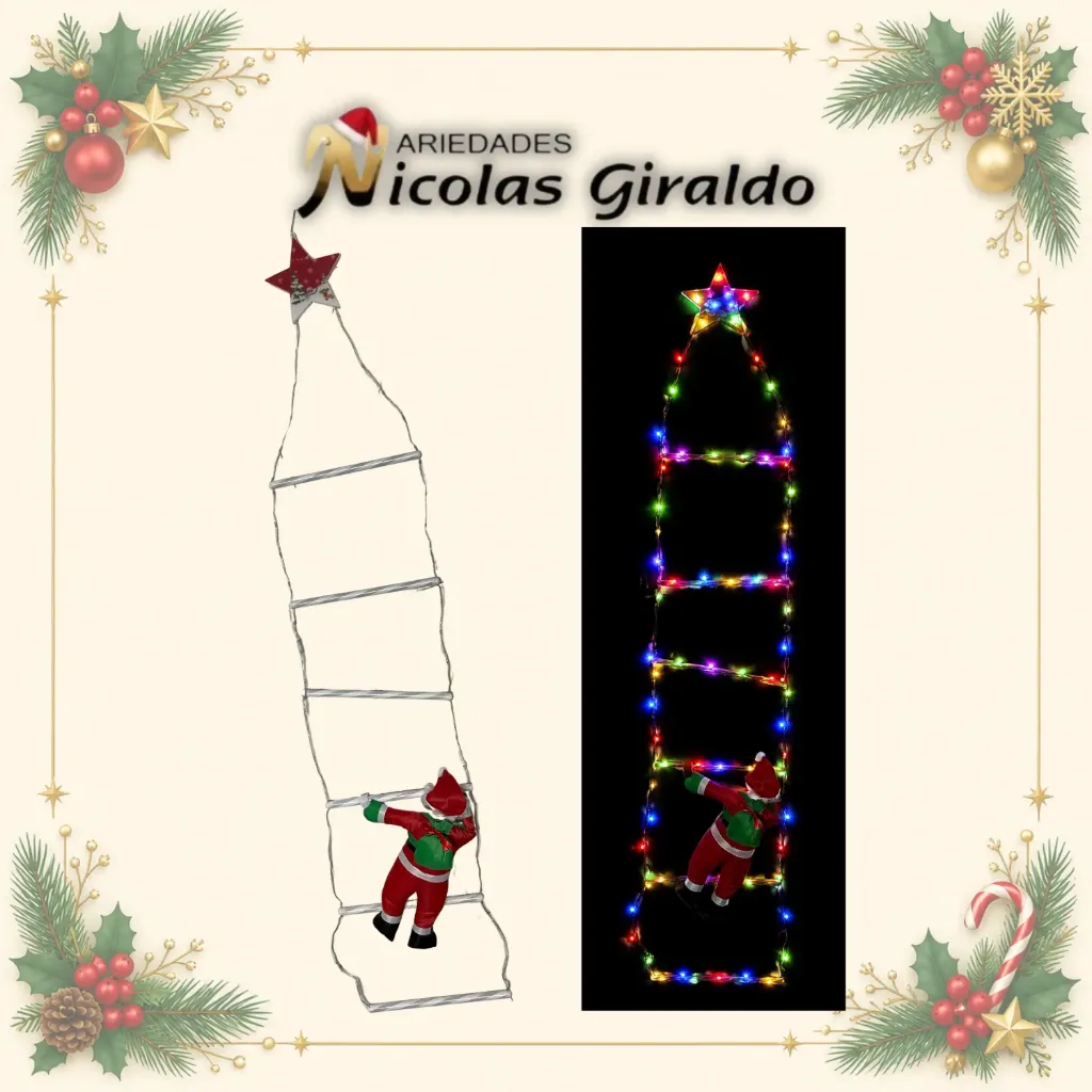 ADORNO LUZ ESCALERA ESTRELLA