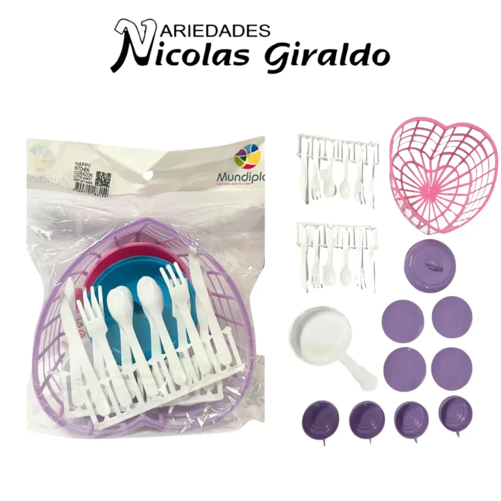 Vajilla bolsa corazon mundiplas