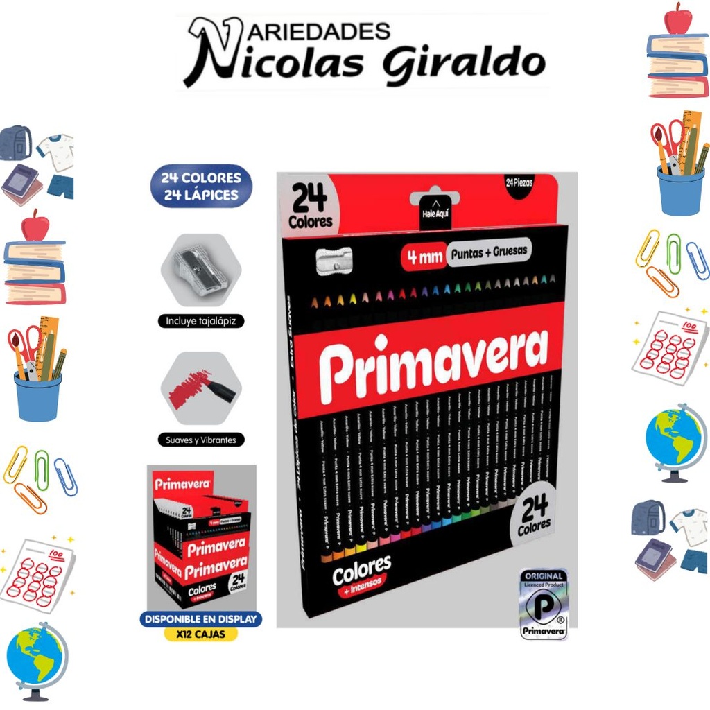 Color primavera black unipunta x24