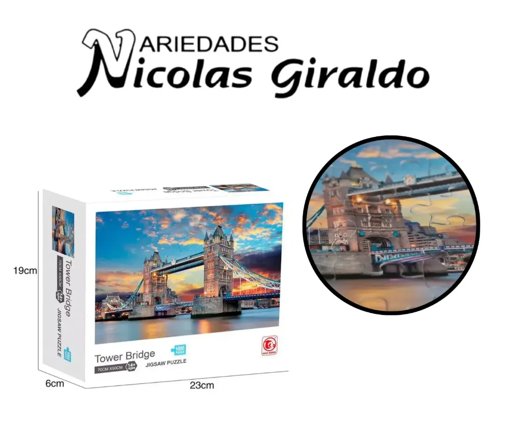 Rompecabezas grande fino x1.000 piezas