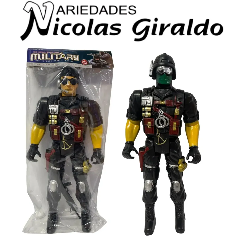Muñeco soldado x1 grande en bolsa