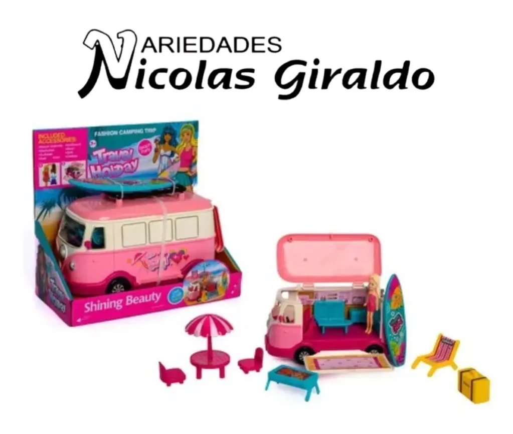 [CA4407] Carro bus convertible camping rosado