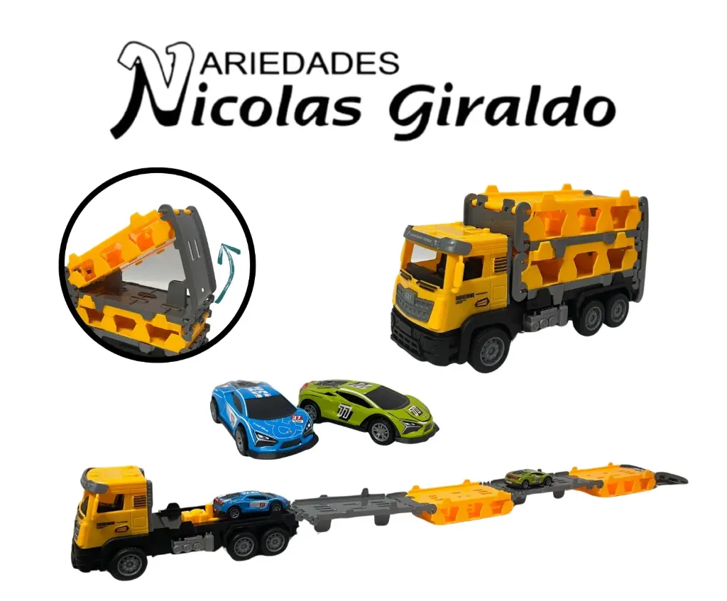 Carro niñera pista con carros metal