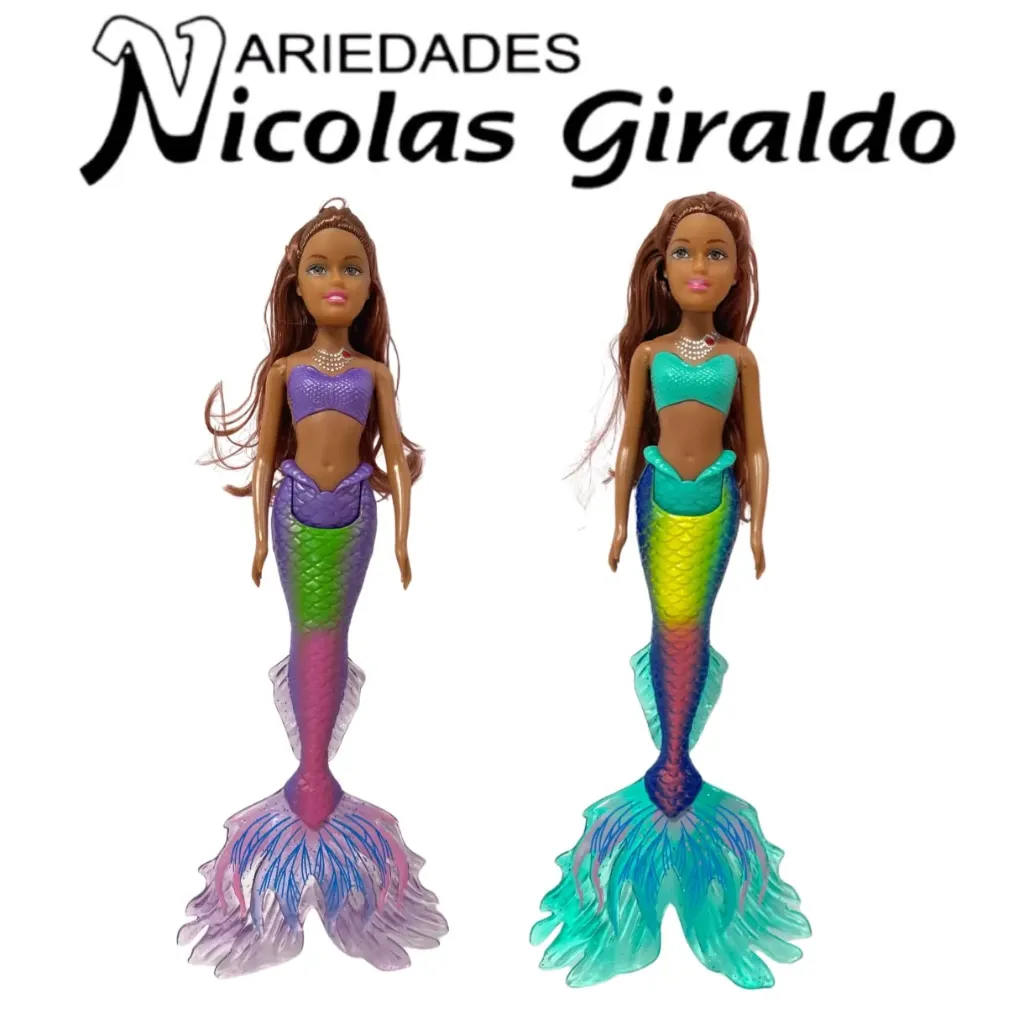 [CA9263] Muñeca sirena mediana fina morena