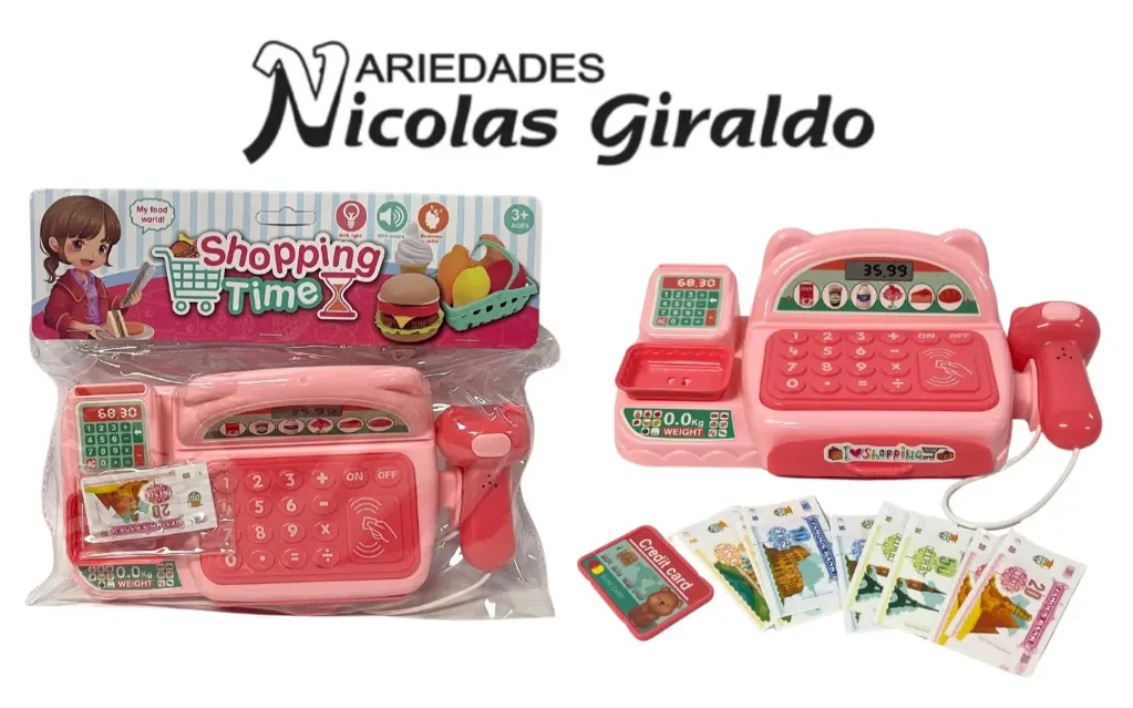 Caja registradora infantil en bolsa