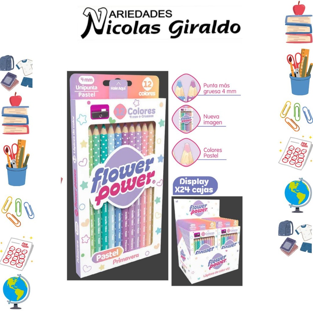 [P228] Color primavera pastel x12