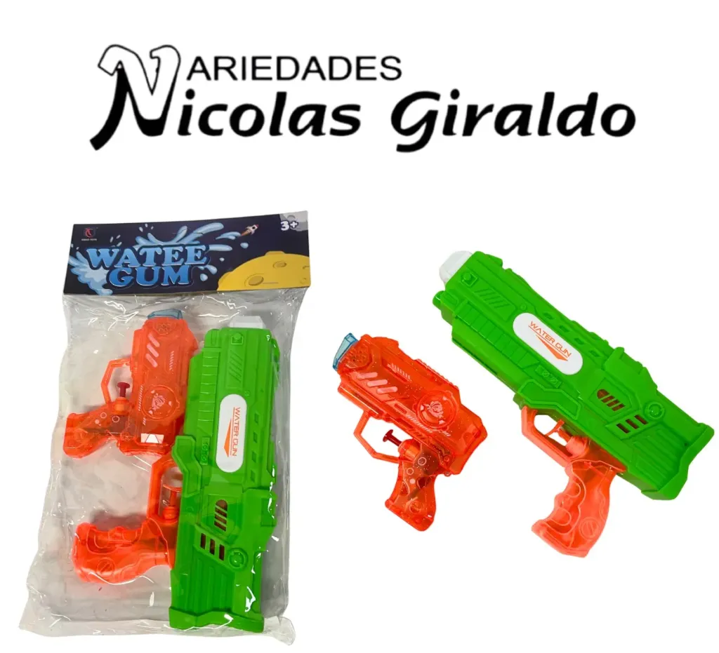 Juego lanza agua x2 pequeña y mediana