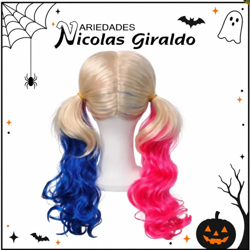 [OD-553] Peluca larga harley queen halloween