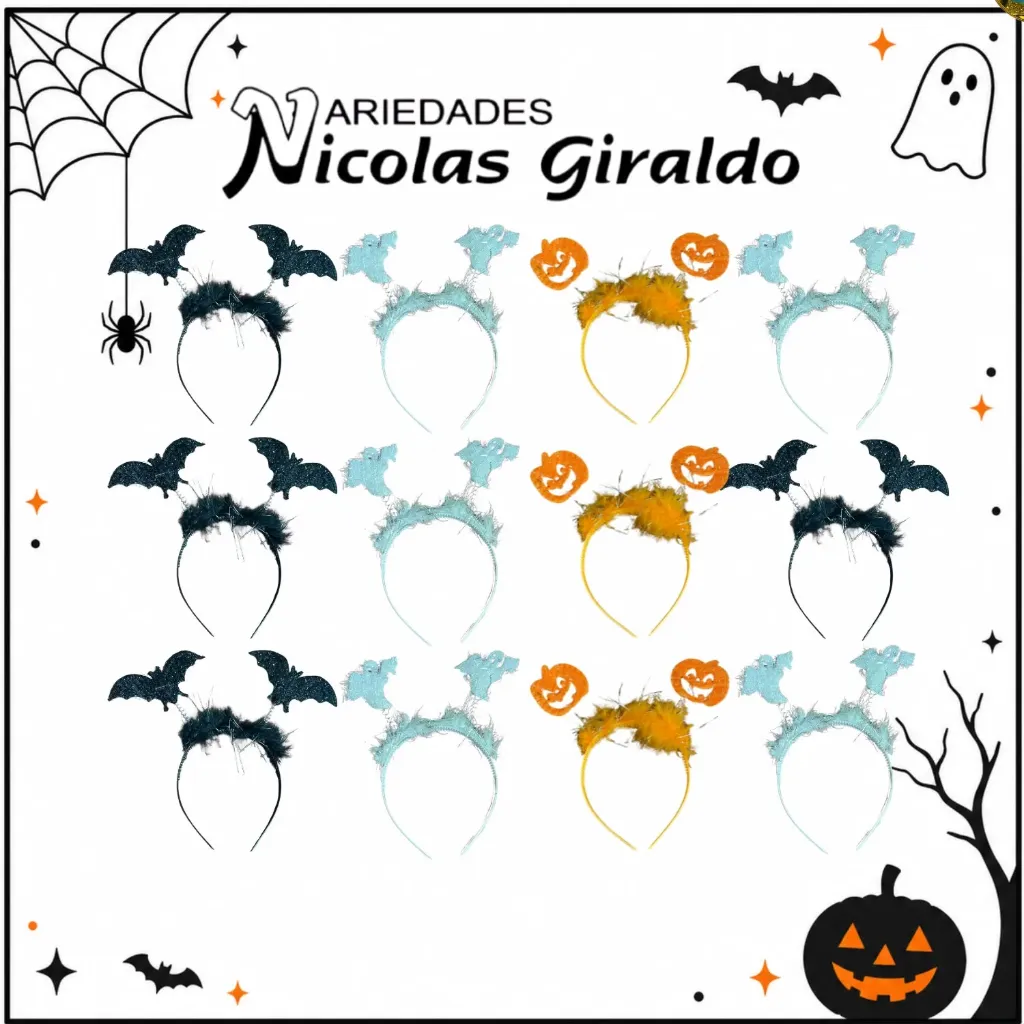 [OD1437] Diadema antena sencilla paquete x12 halloween