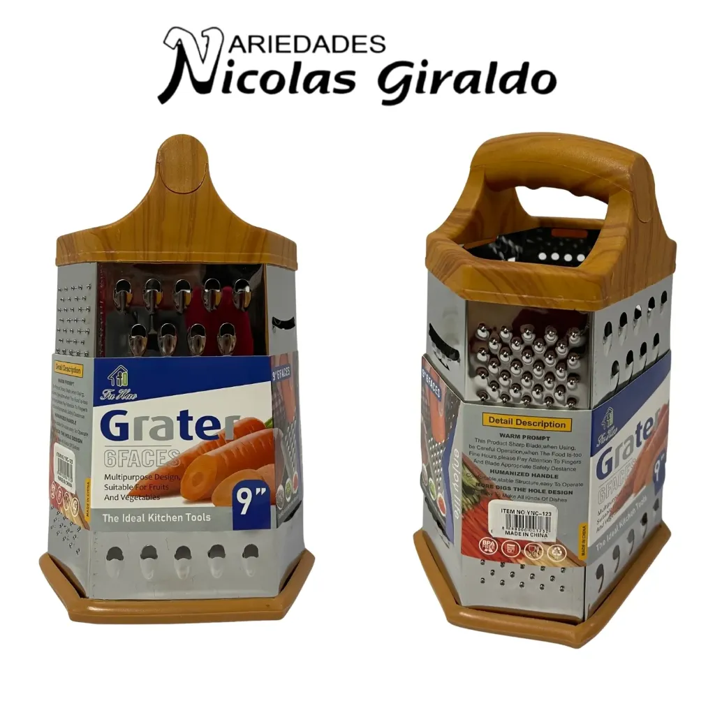 Rallador 6 caras metal fino