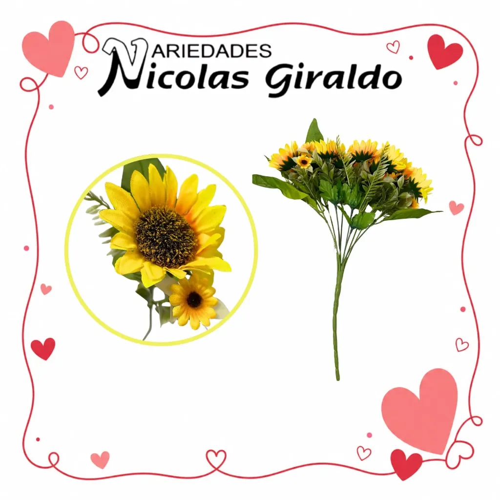 Flor ramo girasol x9