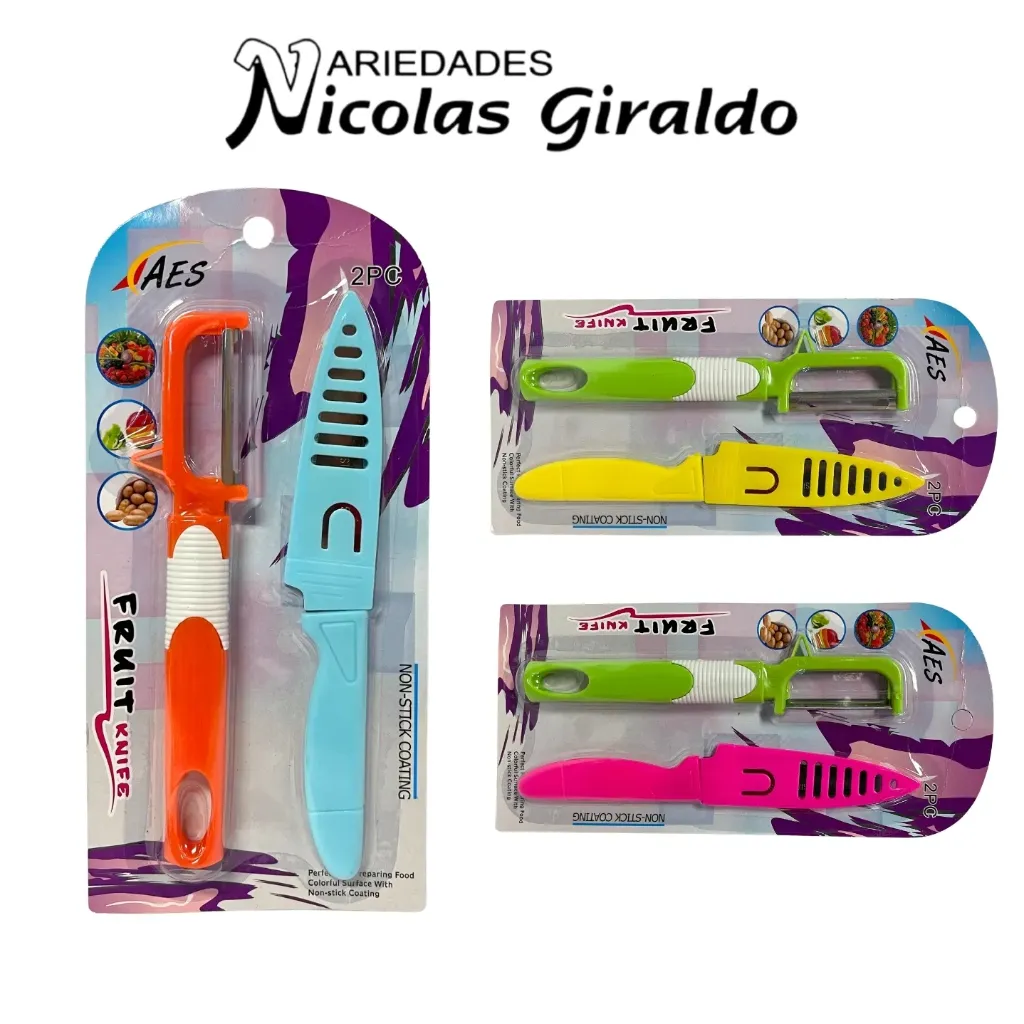 Set pela papas y cuchillo estuche carton