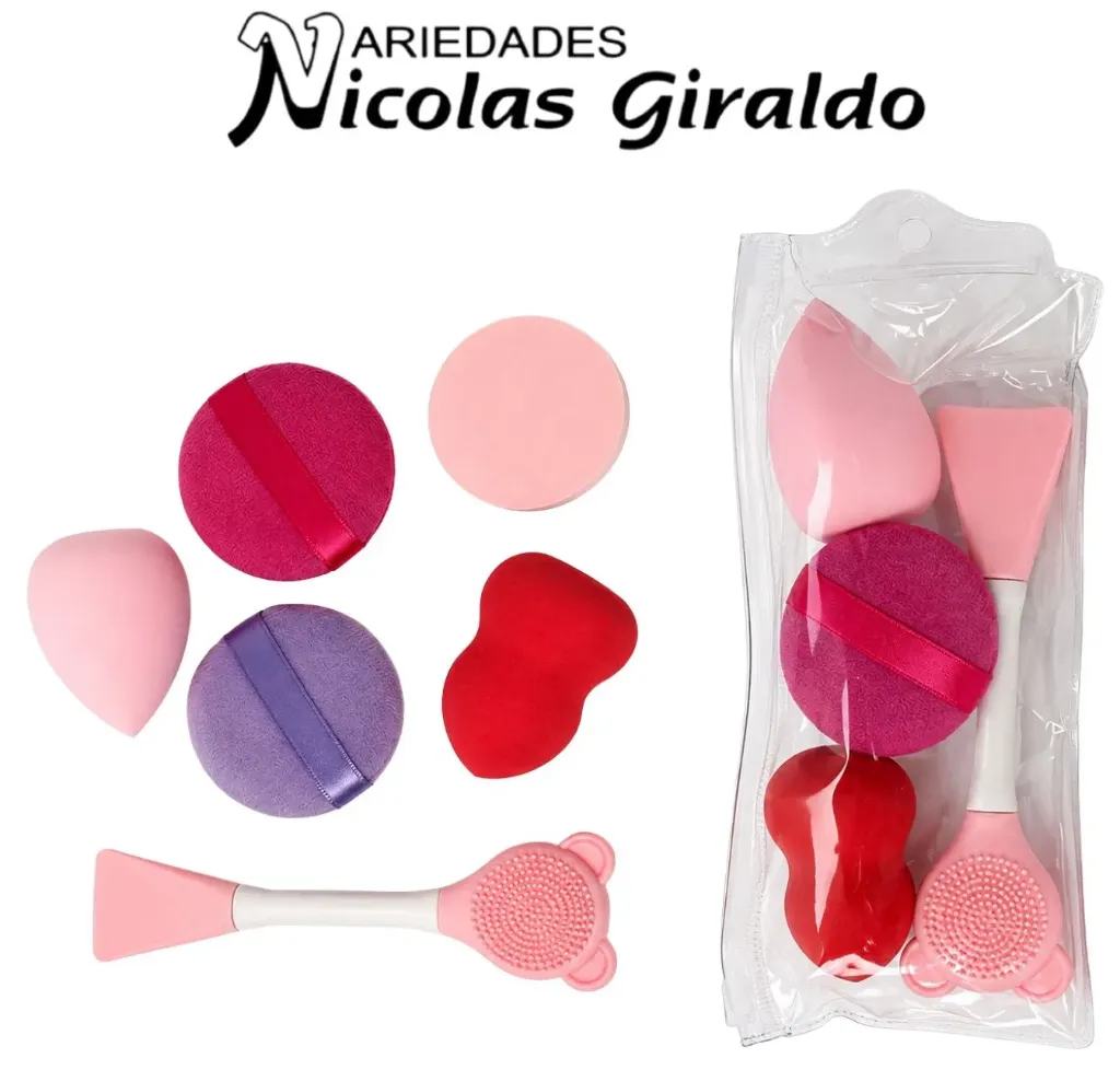[ZM25-1465] Set pomos con brocha silicona