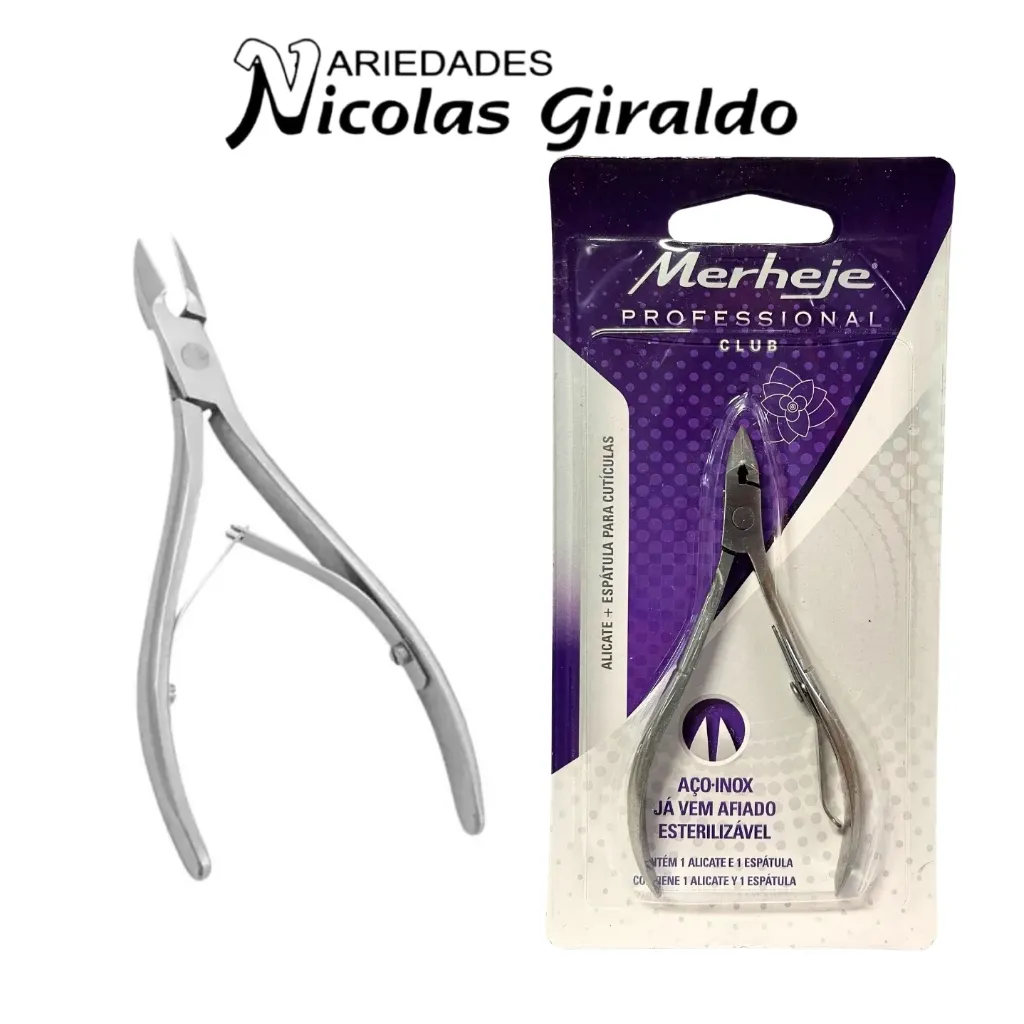 Alicate uñas merheje metal encartonado x1