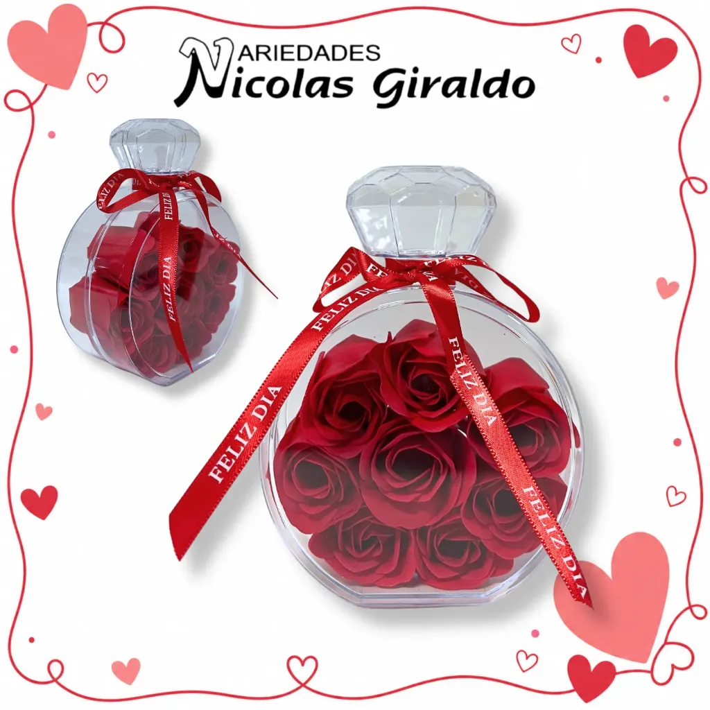 [YNC-166] Detalle acrilico redondo rosas