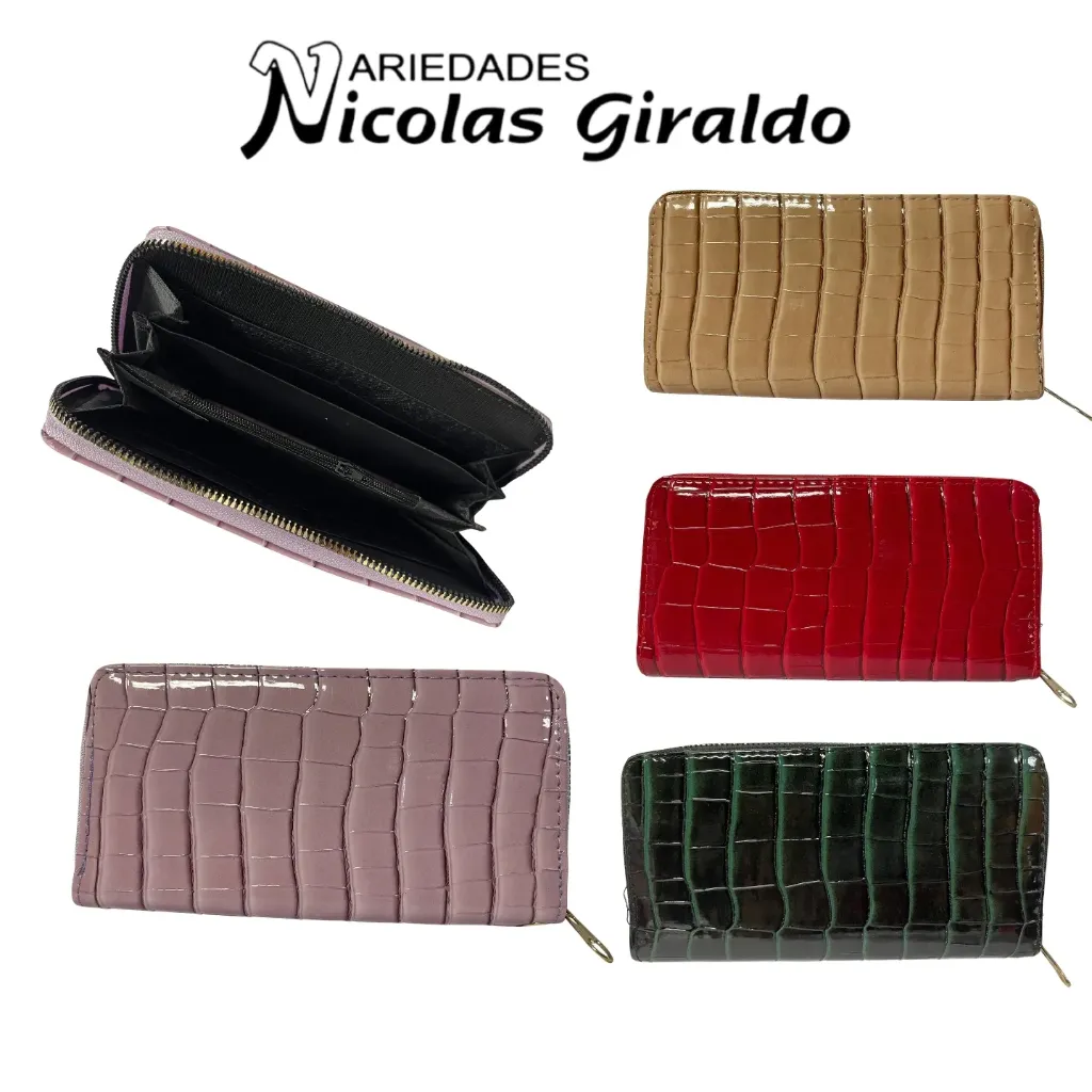 Billetera dama grande sencilla 1 cierre