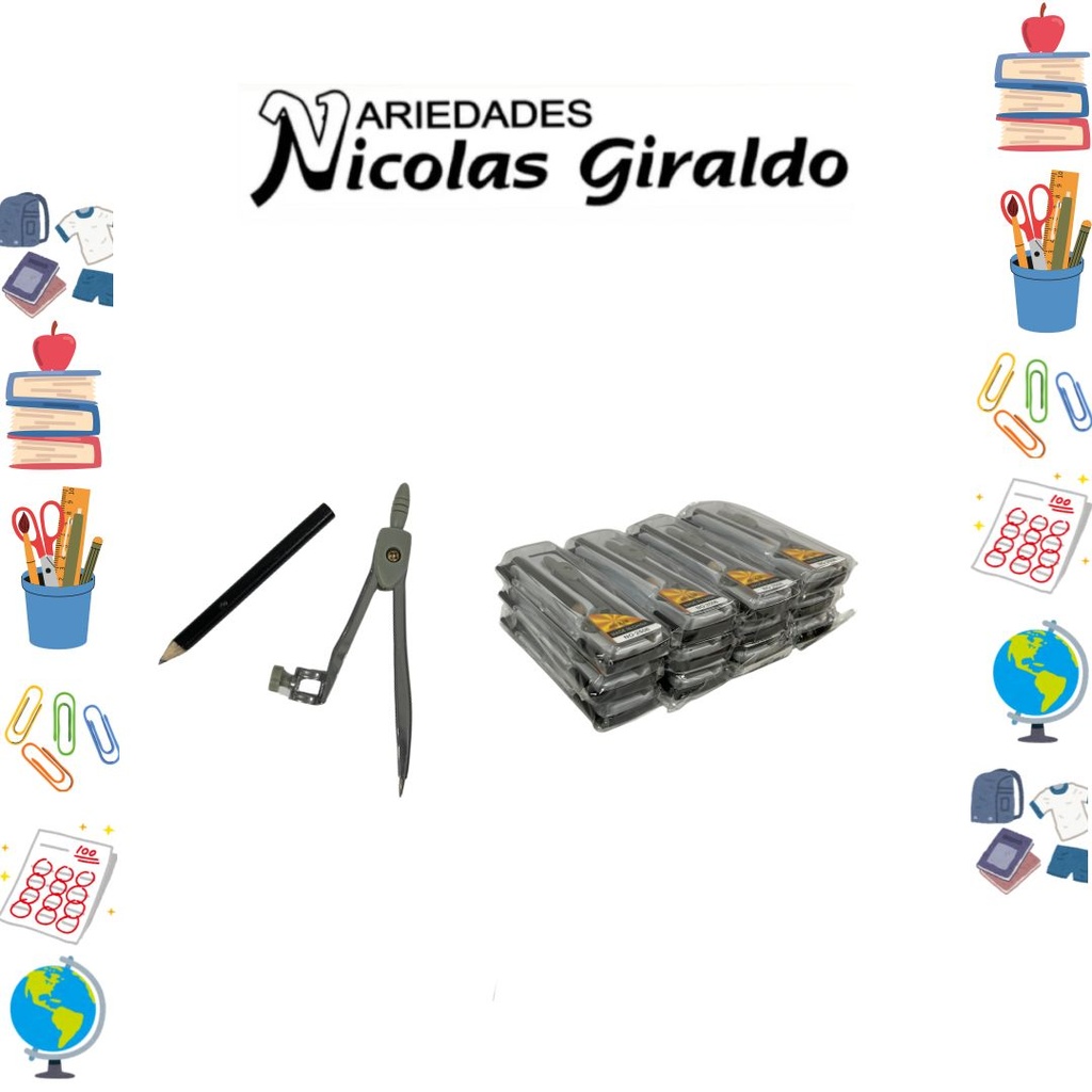[SE2006] Compas sencillo jiuxin 2506 caja x12