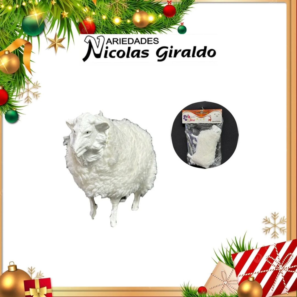 [N023X12] ANIMAL OVEJA PELUDA GRANDE X1 PAQUETE X12