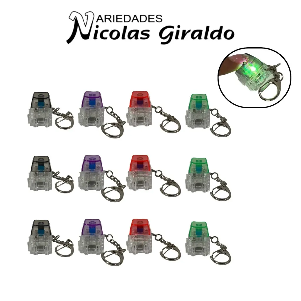 Llavero teclado luz x1 paquete x12