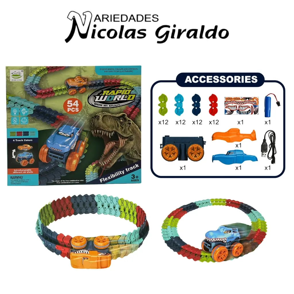 Pista carro x54 piezas