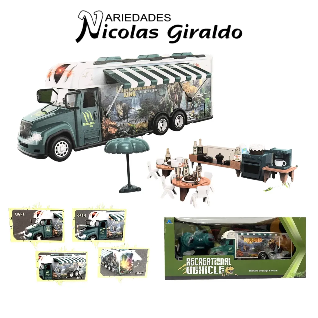 Carro control camping luz y sonido