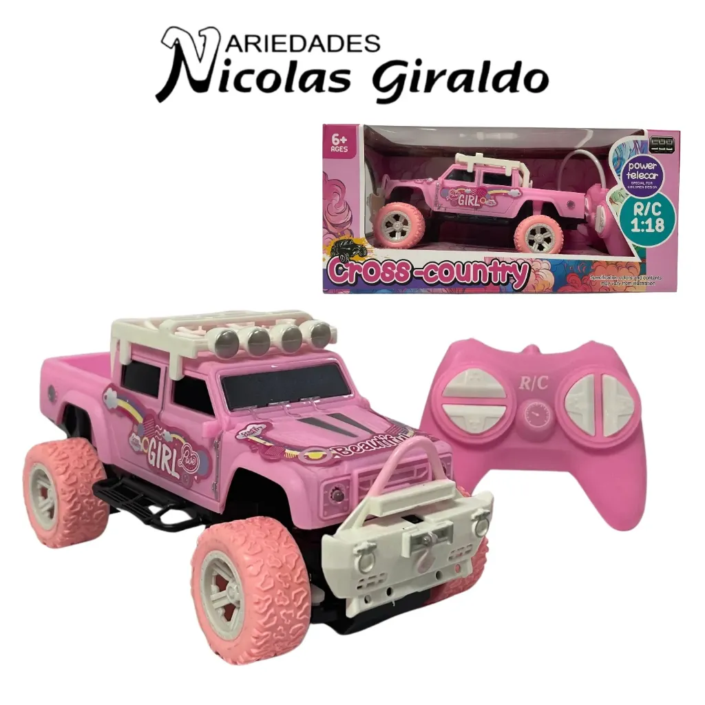 [CA3462] Carro control camioneta rosada