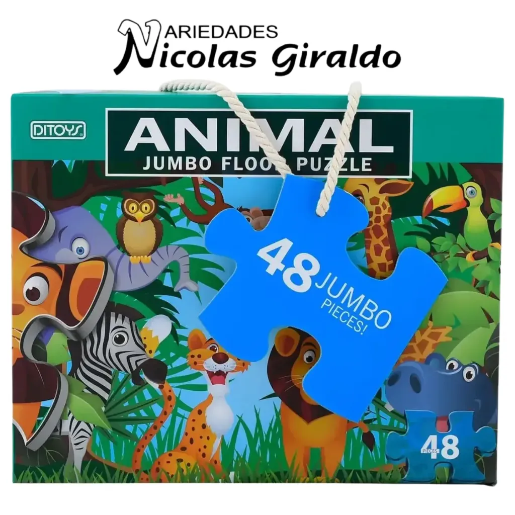 [CA4717] Rompecabezas fino ficha jumbo 48 piezas salvaje