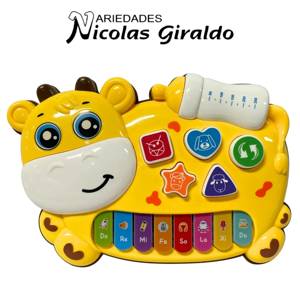 Piano infantil pequeño forma vaca