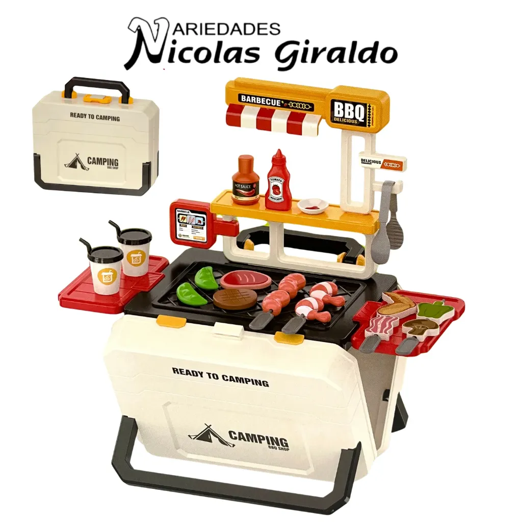 Juego de barbacoa maleta