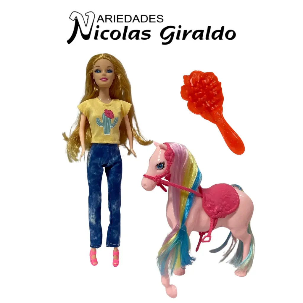 [CA9515A] Muñeca bolsa fina con caballo