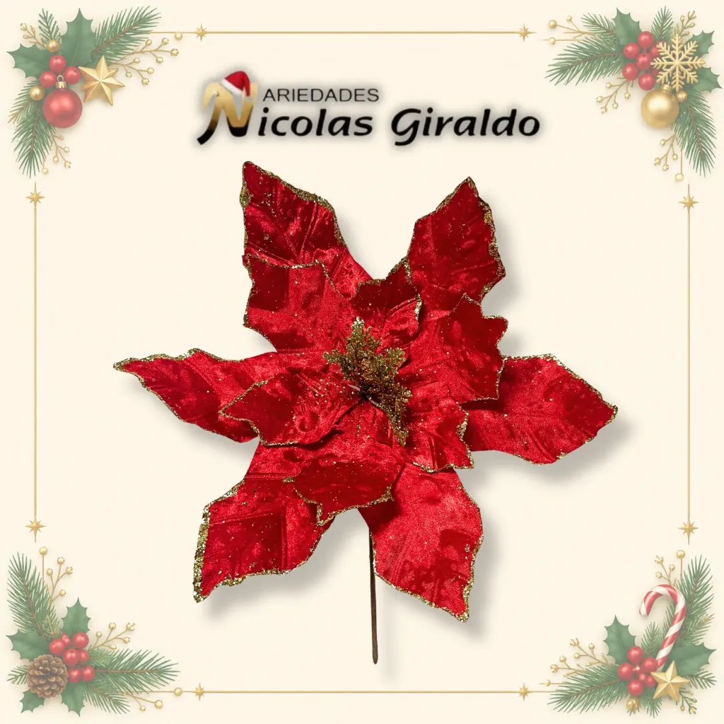 FLOR NAVIDAD GRANDE TODA ROJA
