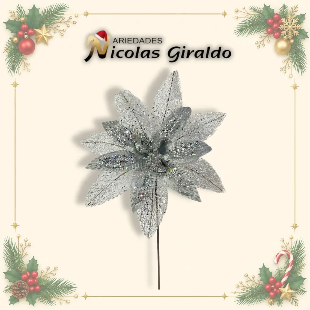 [W770S] FLOR NAVIDAD GRANDE PLATA