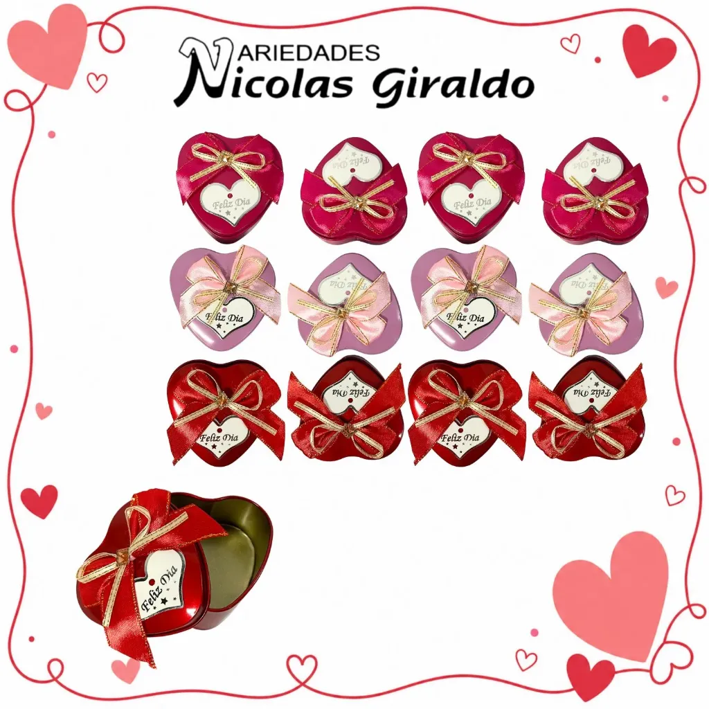 Cofre corazon mini paquete x12