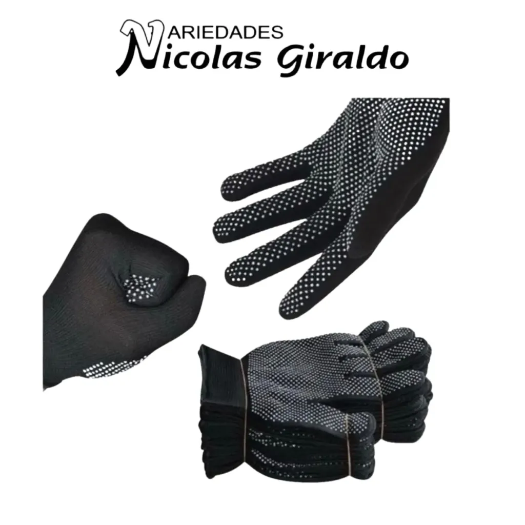 [BG11075] Guante punto 1 cara bicicleta paquete x12