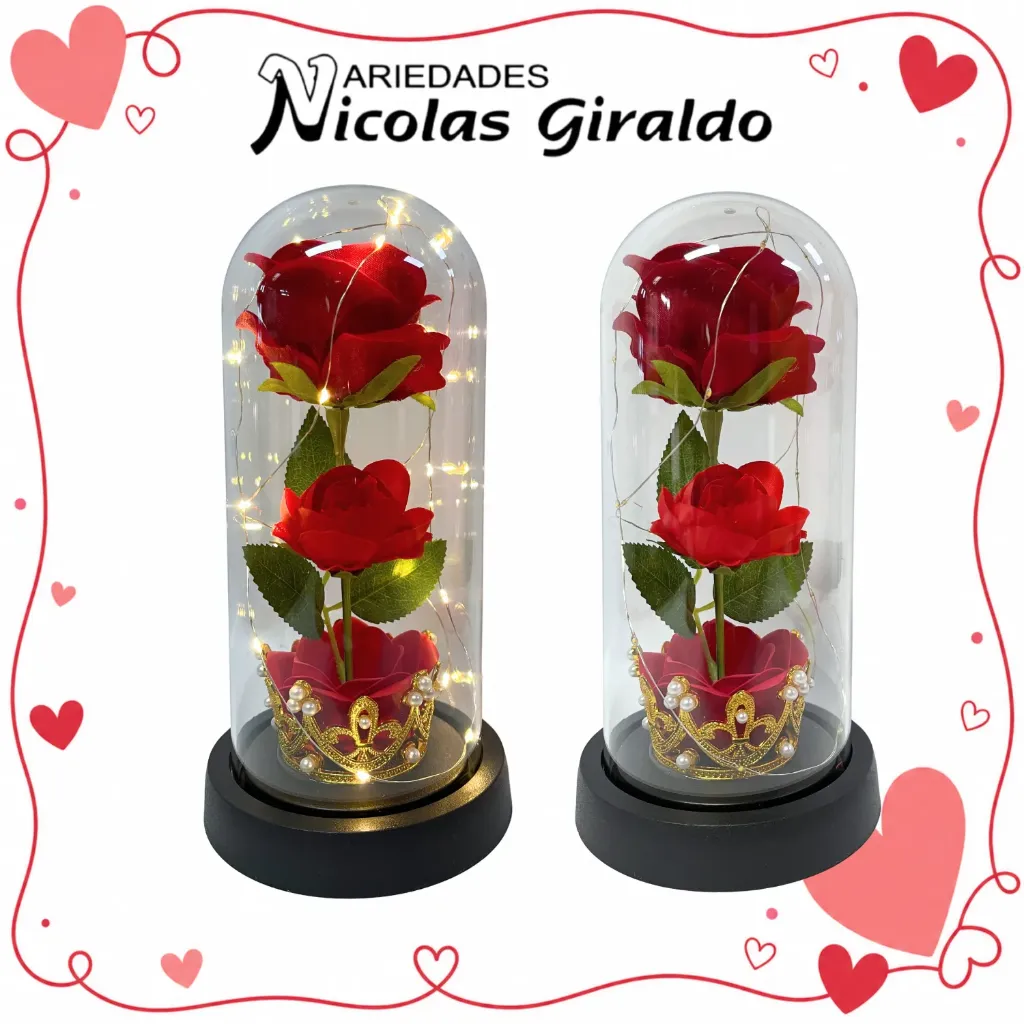 [YNC-230] Urna decorativa rosa luz grande
