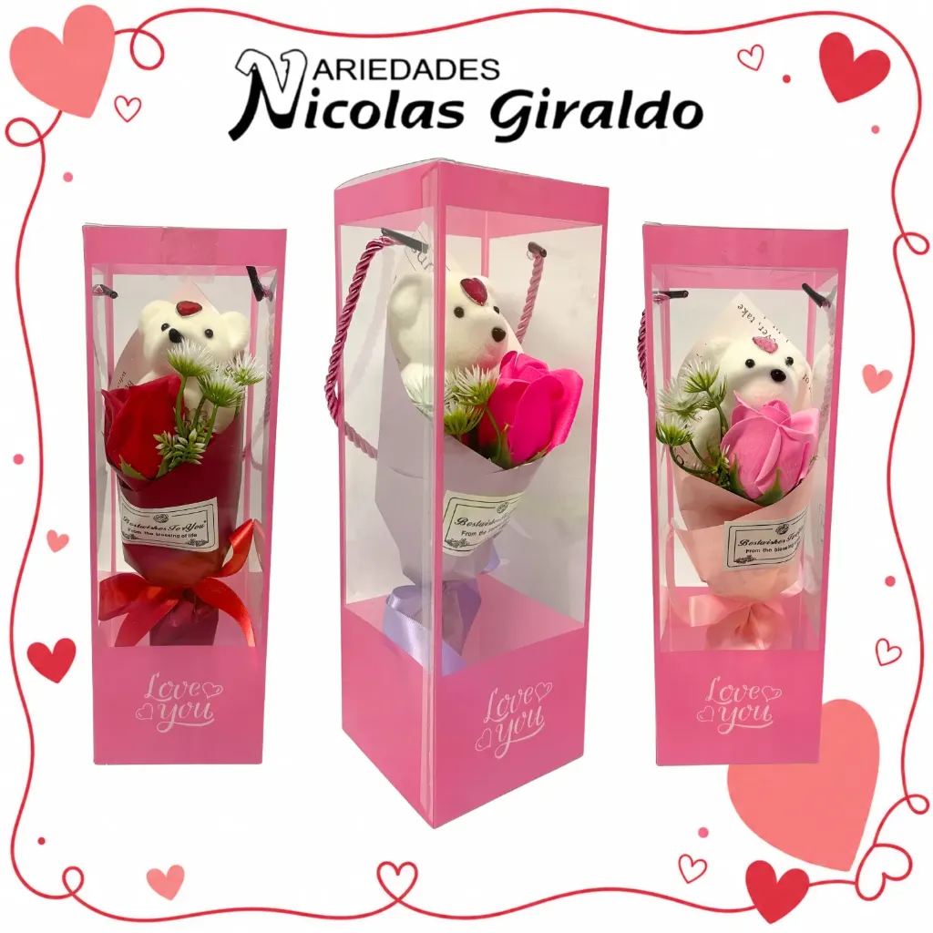 Detalle acetato fino oso con rosa