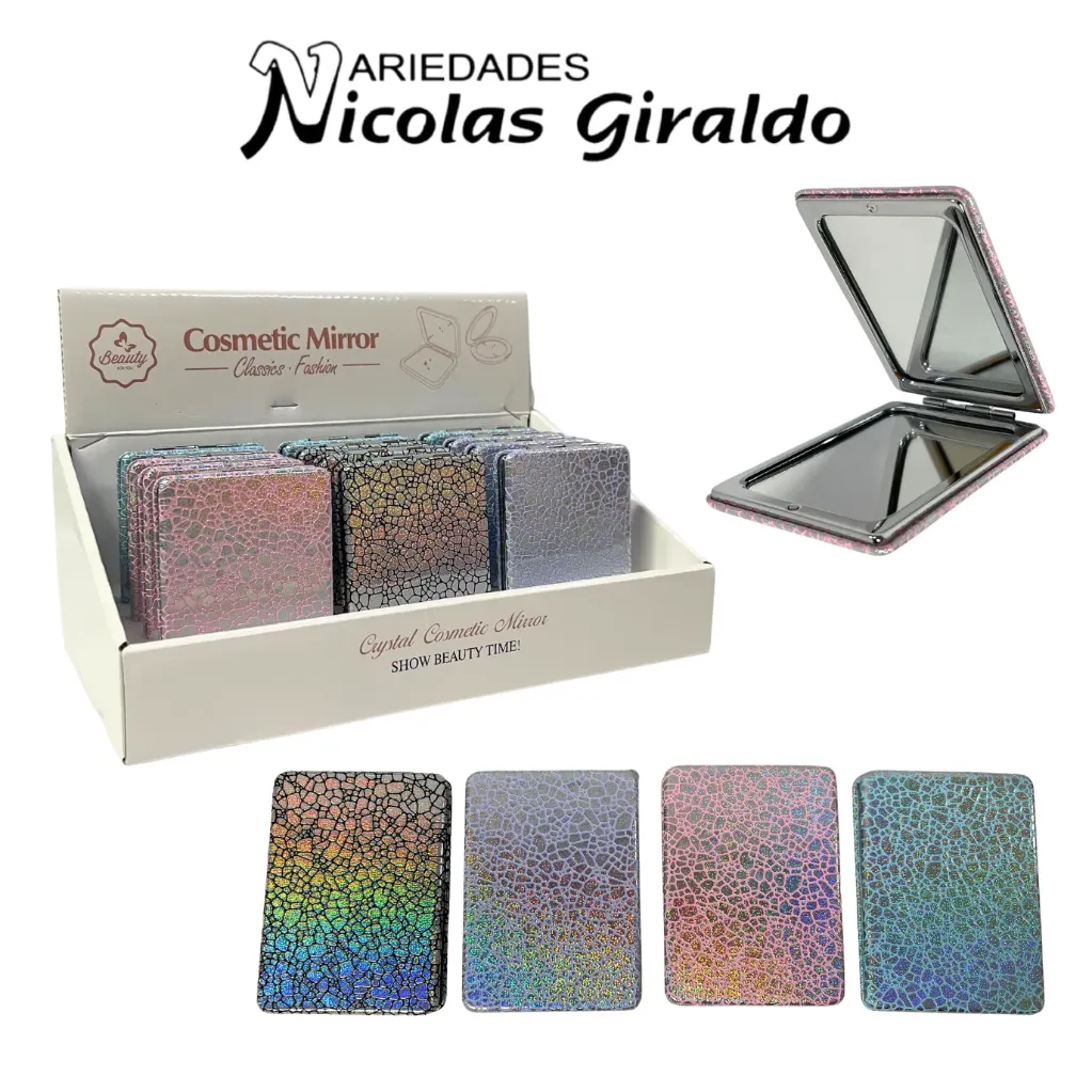 [YNC-148] Espejo cartera cuadrado dama fino